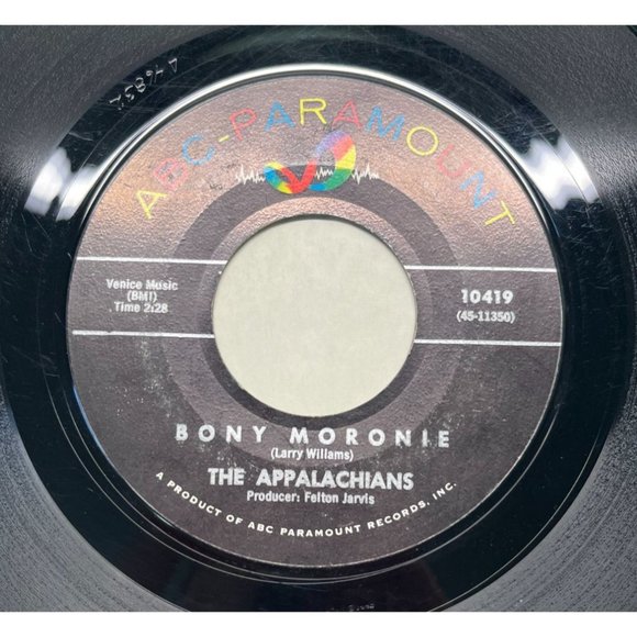 The Appalachians Bony Moronie / It Takes a Man 45 Rock Record ABC 10419 VG+ - Picture 1 of 4